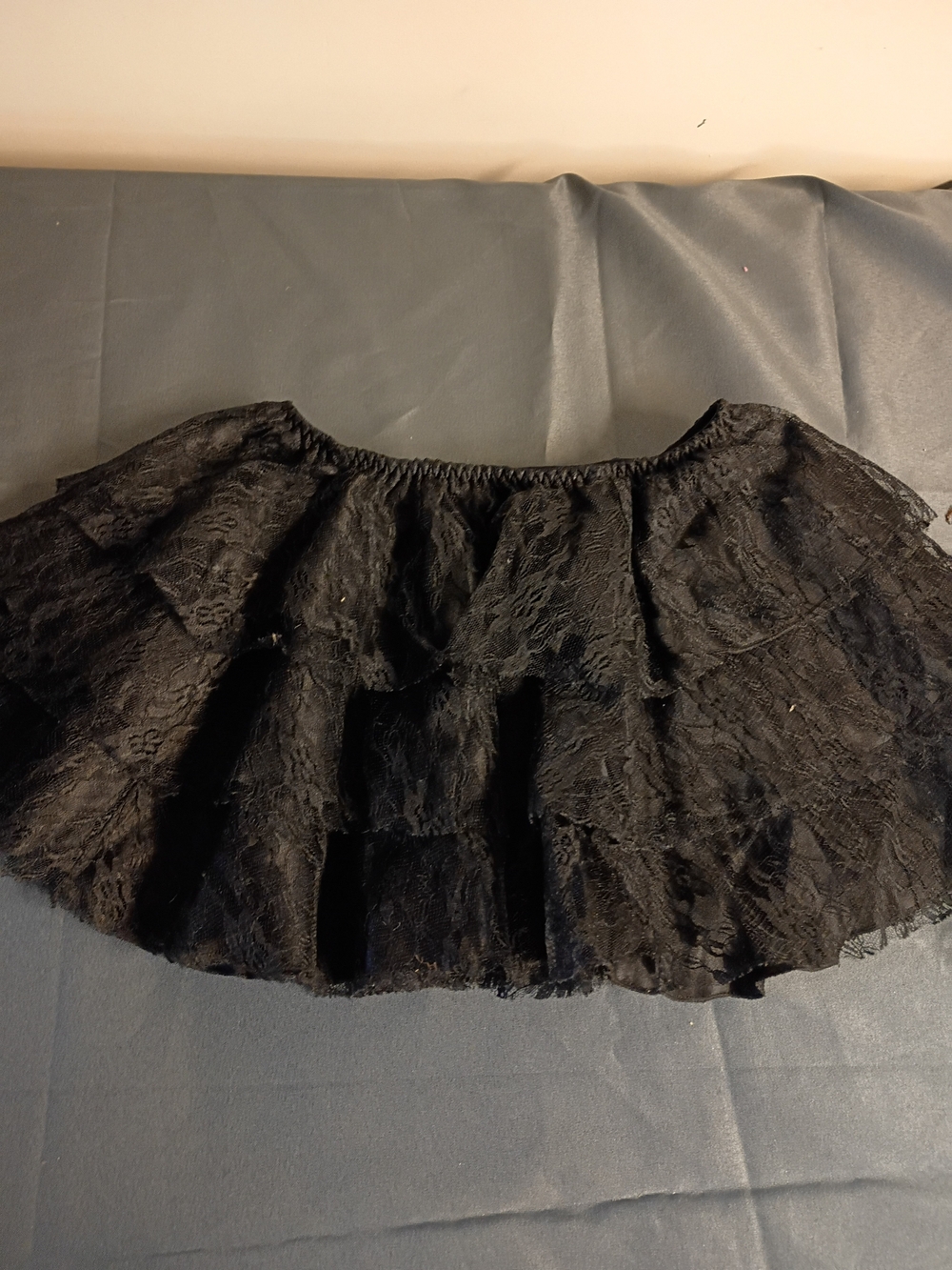 Source Unknown Black Lace Mini Skirt